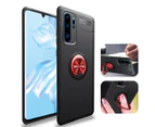 Huawei P30 Pro Ring Holder Case Soft TPU Shockproof Slim Fit Support Magnetic Car Mount Cover for Huawei P30 Pro - Black-Red
