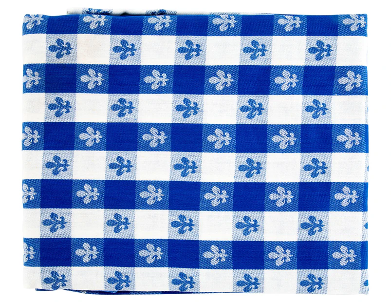 Pantry Magic 132x182cm Fleur De Lis Tablecloth - Blue