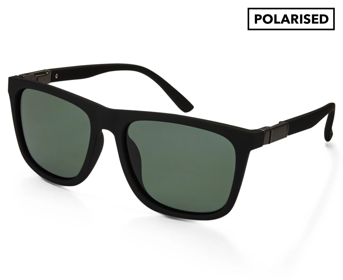 Winstonne Men's Ledger Polarised Sunglasses - Black/Green