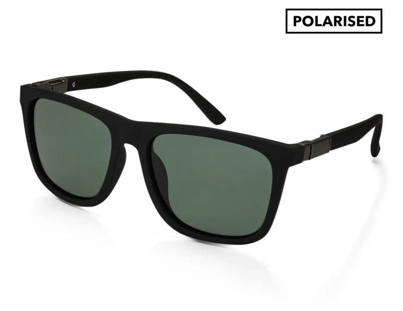 Winstonne Men's Ledger Polarised Sunglasses - Black/Green