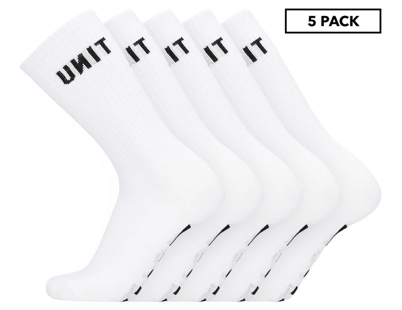 Unit Men's Hi Lux Socks 5-Pack - White