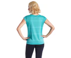 LaSculpte Women's Yoga Fitness Athletic Workout Gym Training Sports  Short Sleeve Running Tee Top - Mint