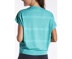 LaSculpte Women's Yoga Fitness Athletic Workout Gym Training Running Sports Short Sleeve Loose Tee Top - Mint