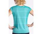 LaSculpte Women's Yoga Fitness Athletic Workout Gym Training Sports  Short Sleeve Running Tee Top - Mint