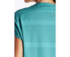 LaSculpte Women's Yoga Fitness Athletic Workout Gym Training Running Sports Short Sleeve Loose Tee Top - Mint