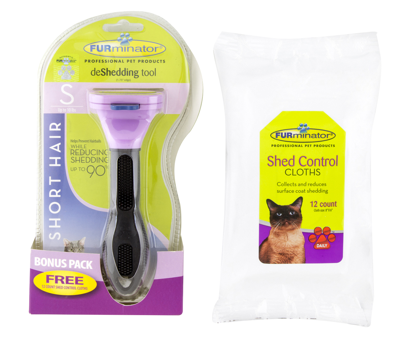 Furminator Small Cat Deshedding Tool For Short Hair Bonus Pack Ebay