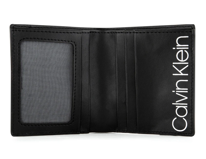Calvin Klein Bifold ID Leather Wallet - Black