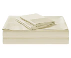 Luxury Cotton Rich 1500TC Sheet Sets Fitted, Flat Sheet & 1/2 Pillowcase(s) - Ivory