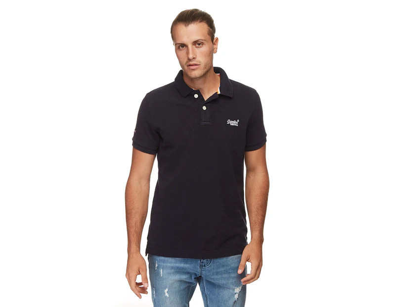 Superdry Men's Classic New Fit Pique Polo - Eclipse Navy Marle