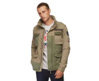 Superdry Men's Rookie Mixed Military Jacket - Deepest Army