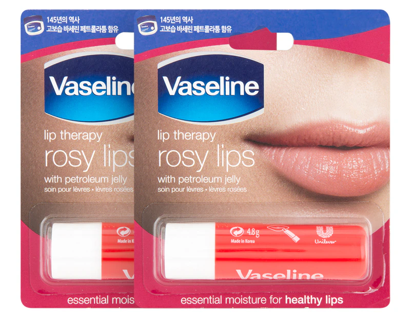 2 x Vaseline Lip Therapy Rosy Lips Stick 4.8g