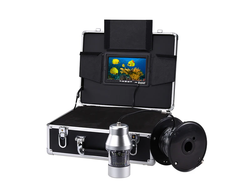 EYOYO 360°panning 7" Underwater Fishing Camera 8GB DVR Fish Finder IP68 Waterproof 12pcs Infrared Light HD 1000TVL Camera