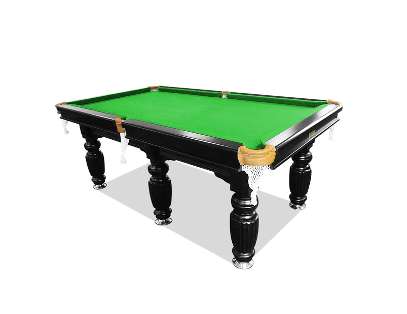 Mace 9FT Black Frame Green Felt Slate Billiard Pool Table with Accessories Package