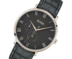 Hugo Boss Men's 40mm William Leather Watch - Grey