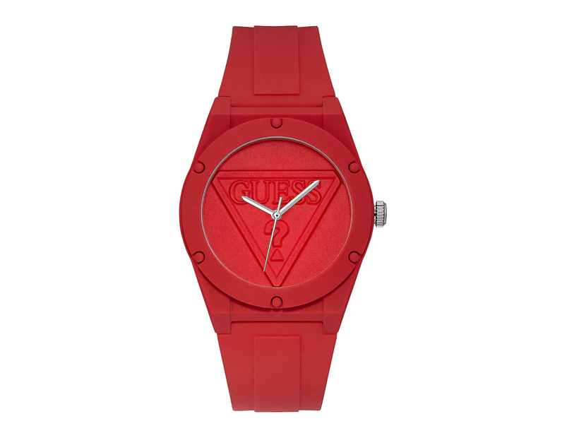 GUESS Women's 42mm Retro Pop Silicone Watch - Red