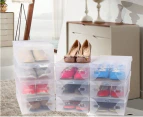 20X Foldable  Transparent Clear Plastic Shoe Storage Case Stackable Organiser Boxes Home