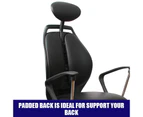 Ergonomic Office Chair Seat Adjustable Height Head Rest PU Leather German Design