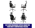 Ergonomic Office Chair Seat Adjustable Height Head Rest PU Leather German Design