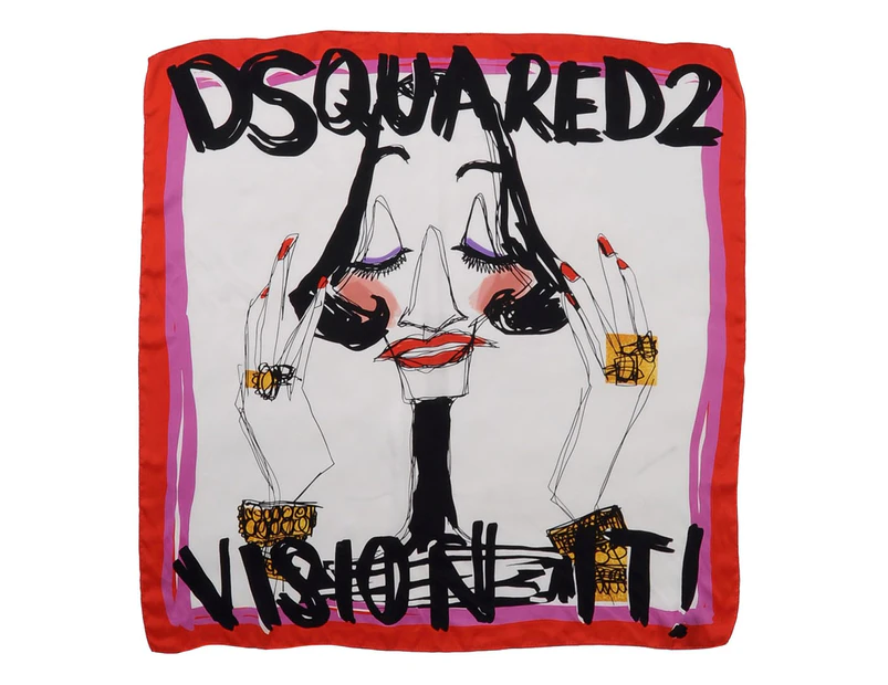 DSQUARED2 Women's Vision It! Scarf - Red