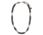 Betty Blue Chain Link Necklace - Black/Gold