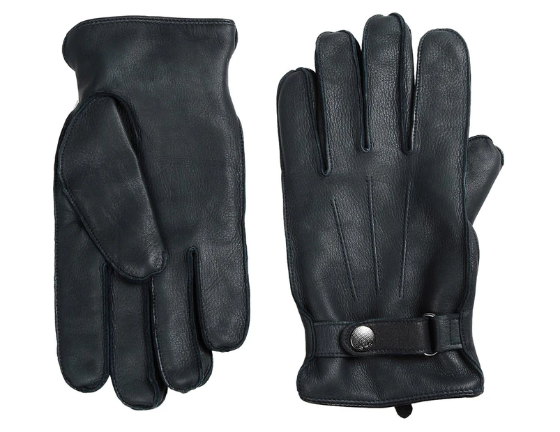 NN07 Men's Leather Gloves - Dark Blue