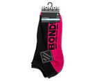 Bonds Women's Low-Cut Logo Sport Socks 4-Pack - Black/Assorted