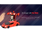 Gesture Sensing Robot One Button Transformation Remote Control Car Toy-Red