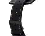 GUESS Men's 46mm Arrow Leather Watch - Black