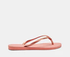 Havaianas Unisex Slim Metallic Thongs - Nude/Rose