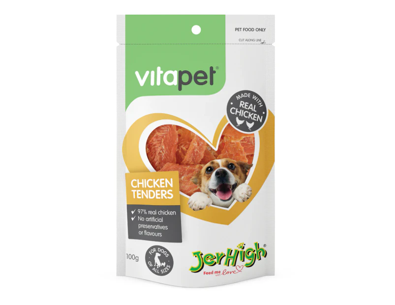 VitaPet Jerhigh Chicken Tenders 100g