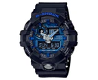 Casio G-Shock Men's 53mm GA710-1A2 Resin Watch - Black/Neon Blue