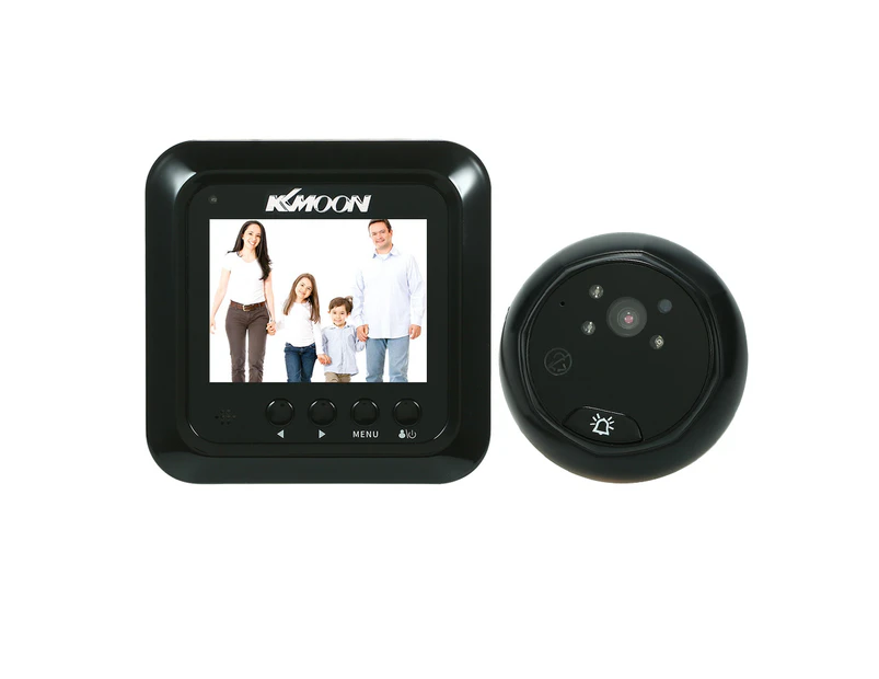 KKmoon 2.4" LCD Digital Peephole Viewer 160°Door Eye Doorbell HD IR Camera Night Vision - Black