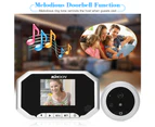 KKmoon 3"  LCD 720P Digital Peephole Viewer 160° Door Eye Doorbell HD IR Camera Night Vision Photo Taking/Video Recording - Silver