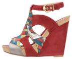 Fabi Women's Multicolour Wedge Heel - Maroon