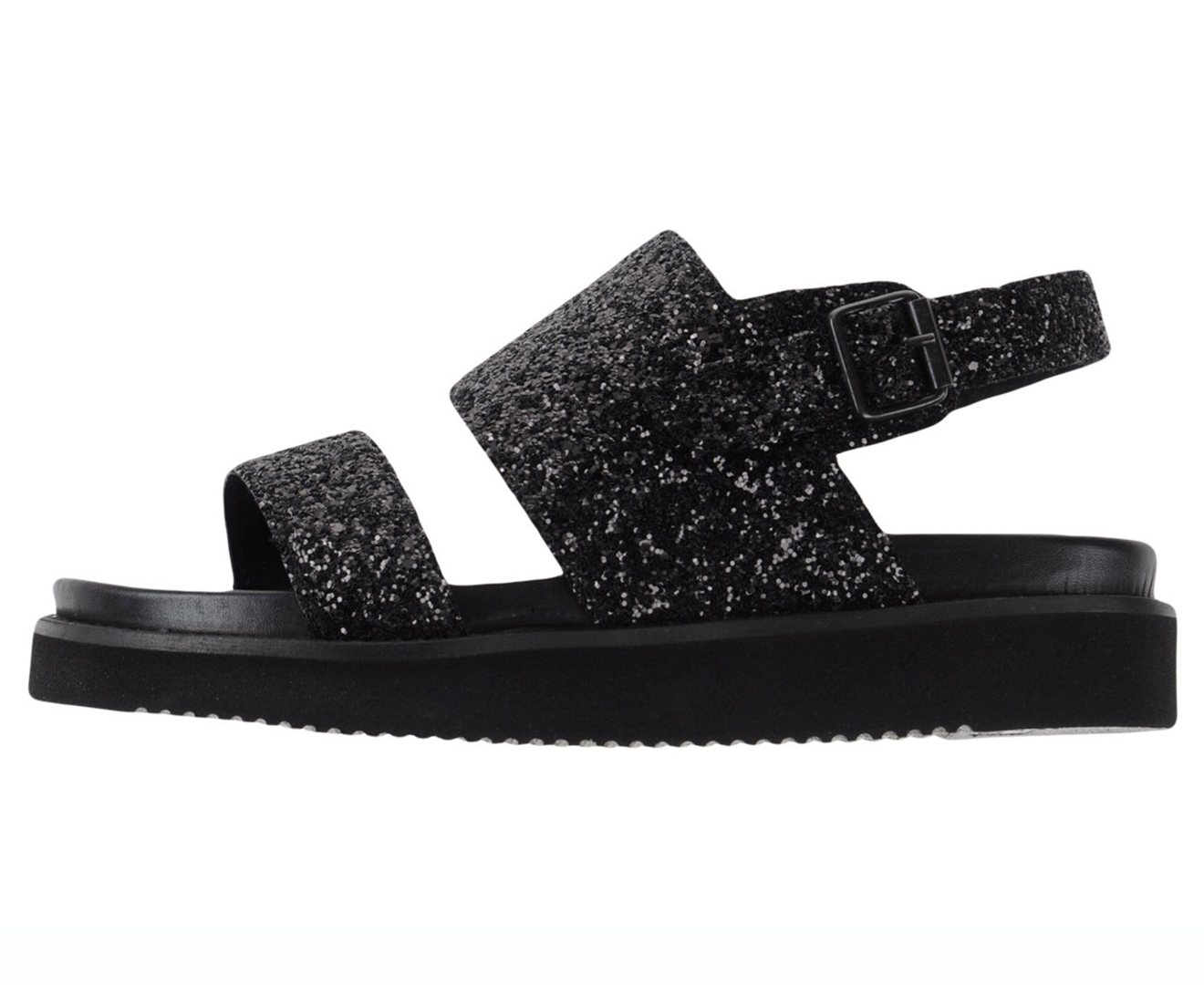 Fabrizio Chini Women's Glitter Sandal - Black | Catch.co.nz