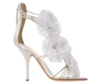 Giuseppe Zanotti Women's Flower Heel - Ivory