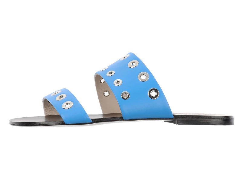 Le Silla Women's Metal Detail Flat Sandal - Azure