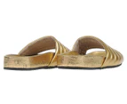 Marc Jacobs Women's Quilted Leather Slide - Gold