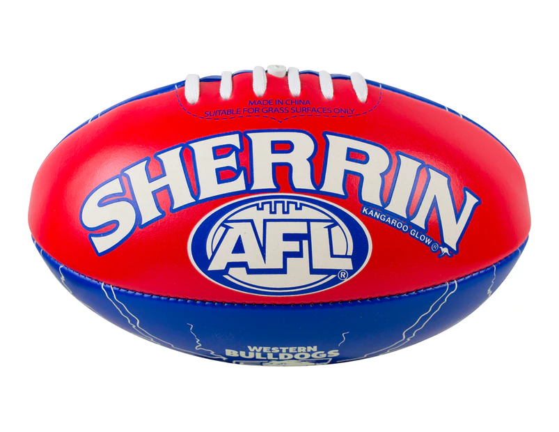 Sherrin AFL Soft Touch Glow Junior Football - Western Bulldogs 