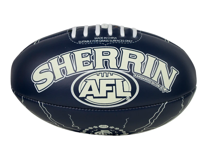 Sherrin AFL Soft Touch Glow Junior Football - Carlton Blues