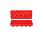 New Appetito Silicone Round Whisky Ice Cube Tray Red DIY Jelly Mould