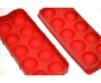 New Appetito Silicone Round Whisky Ice Cube Tray Red DIY Jelly Mould 2