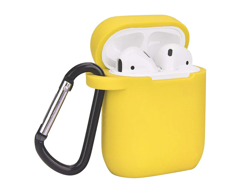 For Apple Airpods 1 & 2 Shockproof Silicon slim Skin Charging case Rubber Cover - Yellow