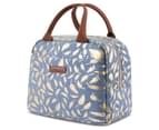 LOKASS Women’s Water-resistant Soft Lunch Bag-Blue leaves 1
