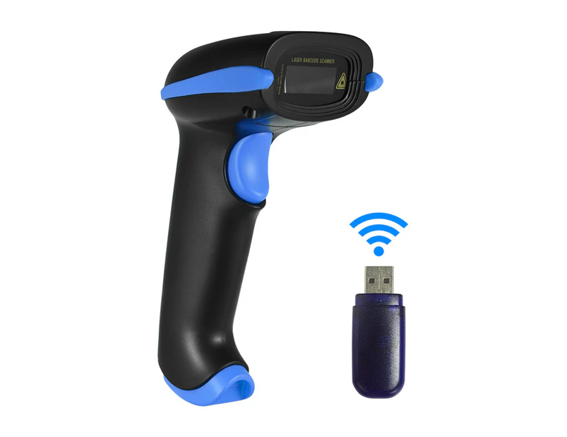 Aibecy 2-in-1 2.4G Wireless Barcode Scanner & USB Wired - Blue