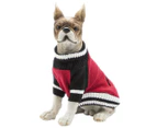 Legendog Dog Apparel Crew Neck Breathable Pet Knitted Sweater Clothes-Red