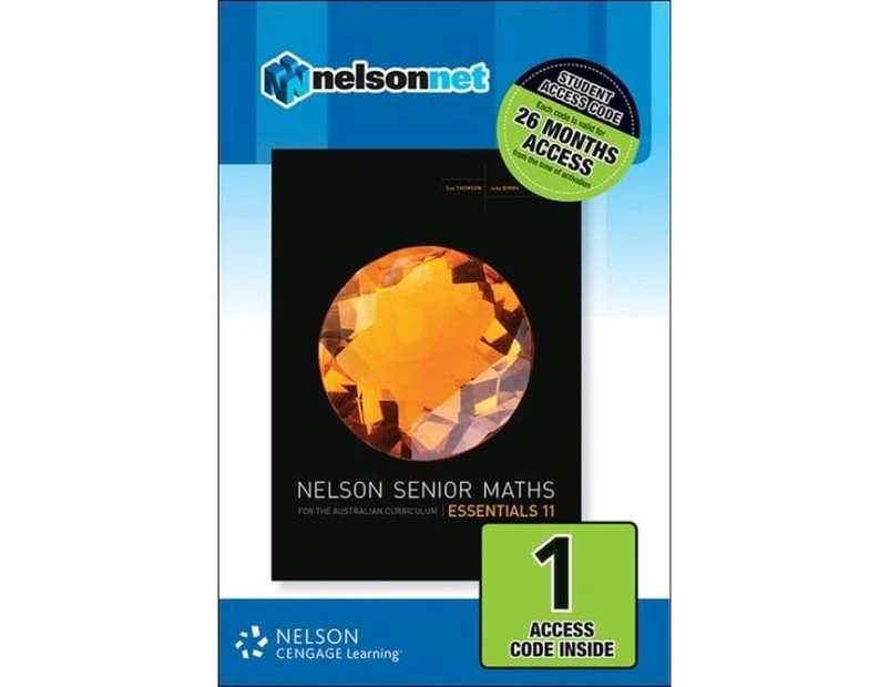 Nelson Senior Maths Essentials 11 for the Australian Curriculum (1  Access Code Card)