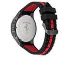 Scuderia Ferrari Men's 46mm Redrev Chronograph Silicone Watch - Black/Red
