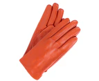 Dents Women's Classic Leather Gloves Winter Warm Soft Smooth Grain 77-0003 - Orange