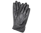 Dents Women's Classic Leather Gloves Winter Warm Soft Smooth Grain 77-0003 - Black